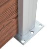 vidaXL WPC Zaun-Set 8 Quadrate + 1 Schräge 1484x186 cm Braun