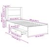vidaXL Bettgestell mit Schubladen mit Kopfteil Holzwerkstoff