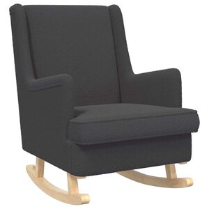 vidaXL Schaukelstuhl Dunkelgrau 62 x 80 x 85 cm Boucl&eacute;