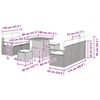 vidaXL Gartensofa-set mit Kissen 8 pcs Grau Poly-Rattan