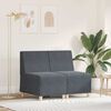 vidaXL Modulares Armfreies Sofa 2 pcs Dunkelgrau 55 x 74 x 82 cm Samt