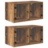 vidaXL Wandschr&auml;nke 2 stk. 68 x 37 x 35 cm Holzwerkstoff Altholz