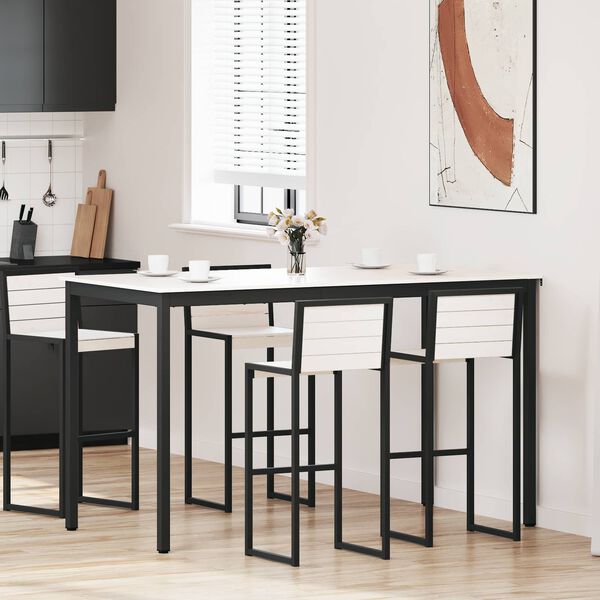 vidaXL Bartisch Weiß 180 x 90 x 105 cm Massives Kiefernholz