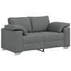vidaXL Sofa 3 pcs Dunkelgrau Leinenmischgewebe