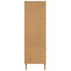 vidaXL Kleiderschrank SENJA Rattan-Optik Braun 90x55x175cm Kiefernholz