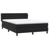 vidaXL Boxspringbett mit Matratze Schwarz 160x210 cm Samt