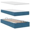 vidaXL Ottoman-Bett mit Matratzen Dunkelblau 160x200 cm Samt