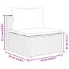 vidaXL 9-tlg. Garten-Sofagarnitur mit Kissen Braun Poly Rattan