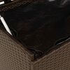 vidaXL Gartentruhe mit Rollen Braun 160x55x75 cm Poly Rattan