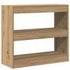 vidaXL B&uuml;cherregal/Raumteiler Artisan-Eiche 80x30x72 cm