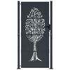 vidaXL Gartentor Anthrazit 100x200 cm Stahl Baum-Design