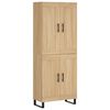 vidaXL Highboard Sonoma-Eiche 69,5x34x180 cm Holzwerkstoff
