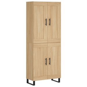 vidaXL Highboard Sonoma-Eiche 69,5x34x180 cm Holzwerkstoff