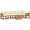vidaXL Outdoor-Sofagarnitur 7 stk. 6-Sitzer Natur und Creme