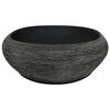 vidaXL Aufsatzwaschbecken Grau und Schwarz Oval 59x40x14 cm Keramik
