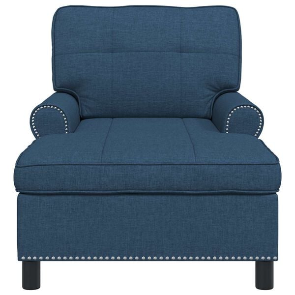 vidaXL Lounge-Liege mit Kissen Blau 91 x 157 x 91 cm Stoff