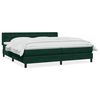 vidaXL Boxspringbett mit Matratze Dunkelgr&uuml;n 180x220 cm Samt