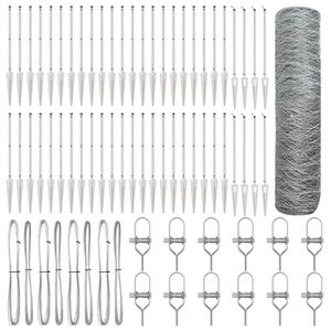 vidaXL Zaunpfosten Silber 100 x 0,5 m (36 mm Maschenweite) Stahl