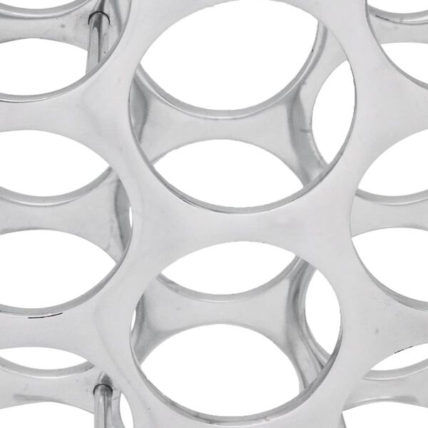 vidaXL Weinregal Aluminium Silber 27 Flaschen