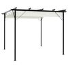 vidaXL Pergola mit Versenkbarem Dach Cremewei&szlig; 3x3 m Stahl