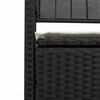 vidaXL Gartenbank mit Stauraum und Kissen Schwarz Poly Rattan