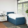 vidaXL Boxspringbett mit Matratze Blau 90x190 cm Samt