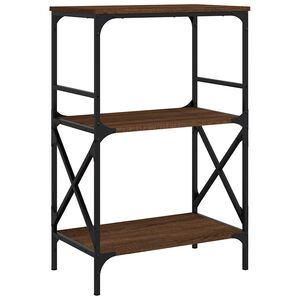 vidaXL B&uuml;cherregal 3 B&ouml;den Braun Eiche 59x35x90,5 cm Holzwerkstoff