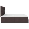 vidaXL Ottoman-Bett mit Matratze Dunkelbraun 180x200 cm Stoff