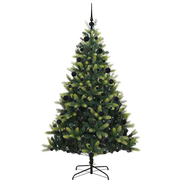 vidaXL K&uuml;nstlicher Klapp-Weihnachtsbaum mit 300 LEDs Gr&uuml;n 210 cm