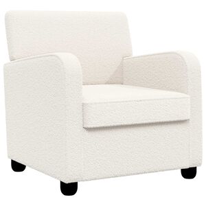 vidaXL Sessel Creme Lammfell-Imitat