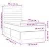 vidaXL Boxspringbett mit Matratze Dunkelbraun 90x200 cm Stoff