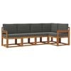 vidaXL Outdoor-Sofagarnitur 5 stk. Natur und Anthrazit