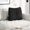 vidaXL R&uuml;cken Kissen Schwarz 60 x 24 x 50 cm Stoff