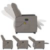 vidaXL Massagesessel mit Aufstehhilfe Taupe Stoff