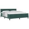 vidaXL Boxspringbett mit Matratze Dunkelgr&uuml;n 180 x 200 cm Samt