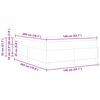 vidaXL Bettrahmen mit Matratze Grau 140 x 200 cm Stoff