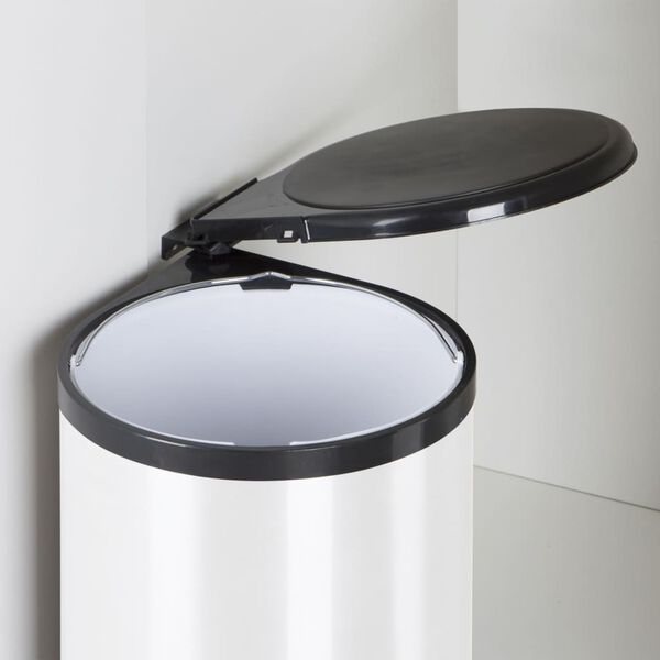 Practo Home Einbau-Abfalleimer 14 L Wei&szlig; und Schwarz