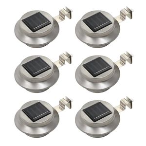 vidaXL Outdoor Solarleuchten 6 St&uuml;ck LED Rund 12 cm Wei&szlig;