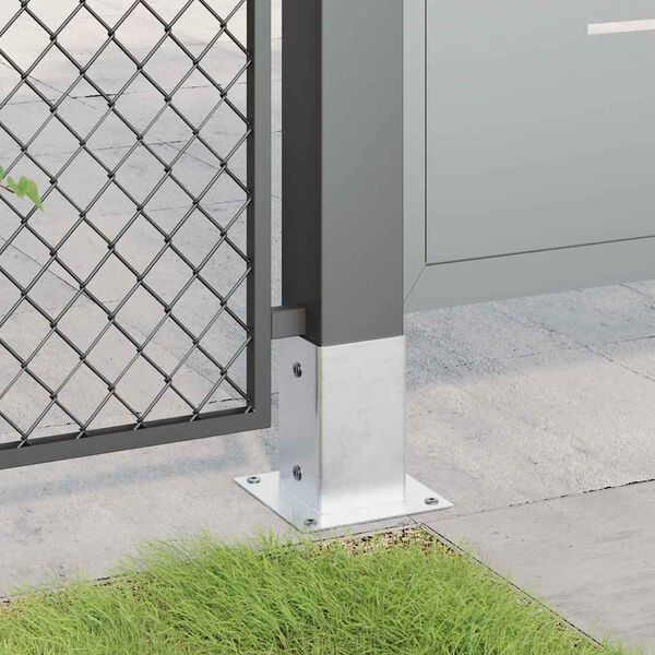 vidaXL Pfostenträger Quadratisch 4Stk. Silber 81x81mm Verzinkter Stahl