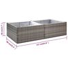 vidaXL Pflanzkübel Grau 157x80x40 cm Poly Rattan
