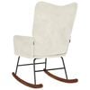 vidaXL Schaukelstuhl Creme Samt