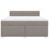 vidaXL Boxspringbett mit Matratze Taupe 180x200 cm Stoff