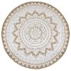 vidaXL Teppich Jute Geflochten Bedruckt 240 cm Rund