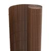 vidaXL Gartenzaun Doppelseitig Braun 1,8x3 m PVC