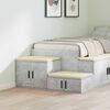 vidaXL Aufbewahrungsschrank 2 pcs Beton Grau 108 x 41 x 40 cm
