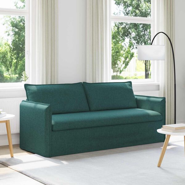 vidaXL Sofa Dunkelgr&uuml;n Gesamtabmessungen: 196 x 82 x 85 cm (B x T x H)