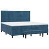 vidaXL Boxspringbett mit Matratze Dunkelblau 200x200 cm Samt