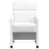vidaXL Esszimmerst&uuml;hle mit Rollen 2 pcs Wei&szlig; 58 x 65 x 98 cm