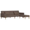vidaXL Schlafsofa 2-Sitzer mit 2 Kissen & Hocker Taupe Stoff