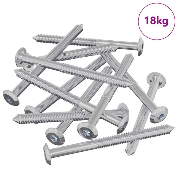 vidaXL M&ouml;bel-Schrauben 1200 pcs Silber Stahl